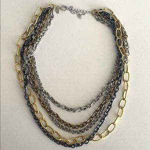 •Mixed Metal Layer Necklace•